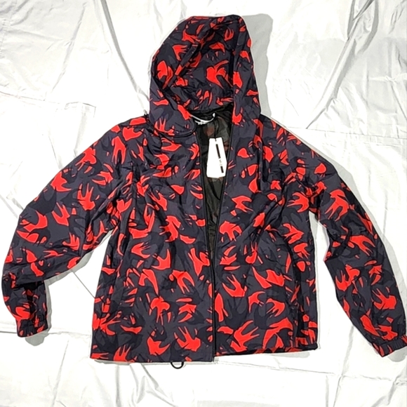 MCQ BY ALEXANDER MCQUEEN Swallow Jacket Black & Red - Picture 7 of 10